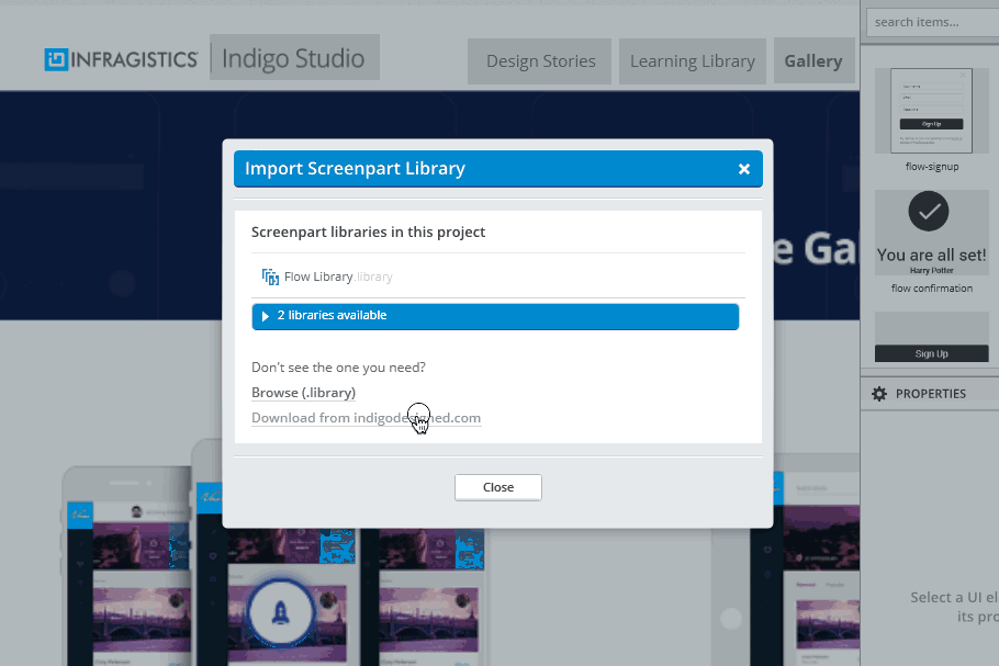 Import Screenpart Library from indigodesigned.com